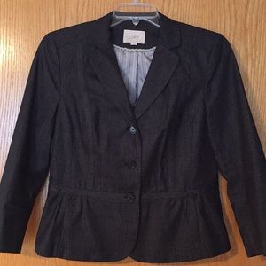 Loft blazer in lightweight demin with peplum, 12